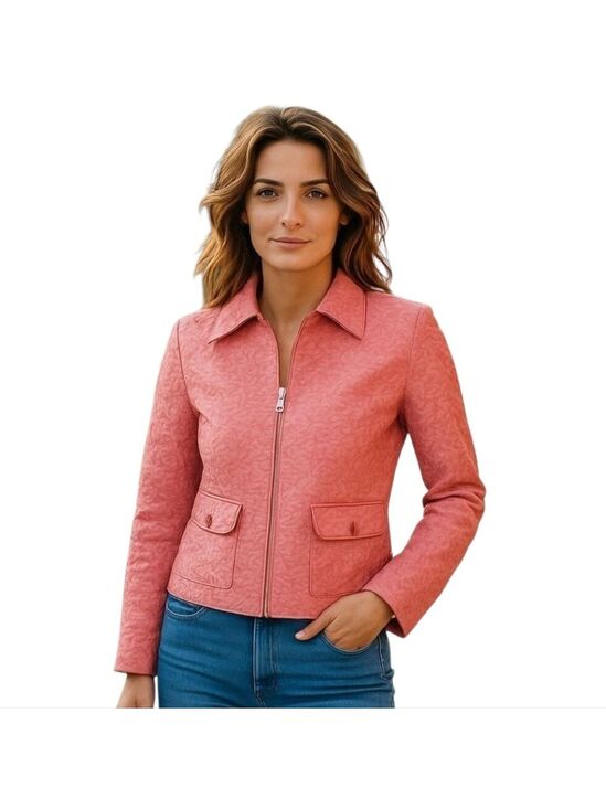 Weather Tamer Jackets & Blazers - WeatherTamer Pink Quilted Zip Jacket Women’s Small